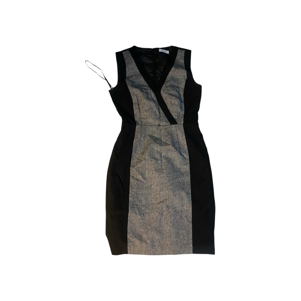 Calvin Klein Black and Gray Mini Dress